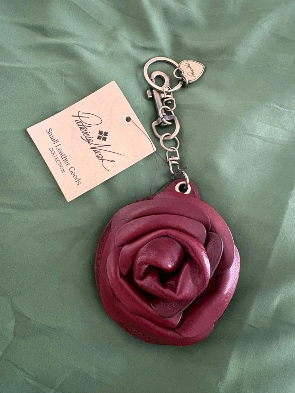 Patricia Nash rose keychain bag charm